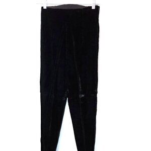 NWOT Y2K Vintage Cline-Kolarek Black Velvet Stirrup Pants Size 4
